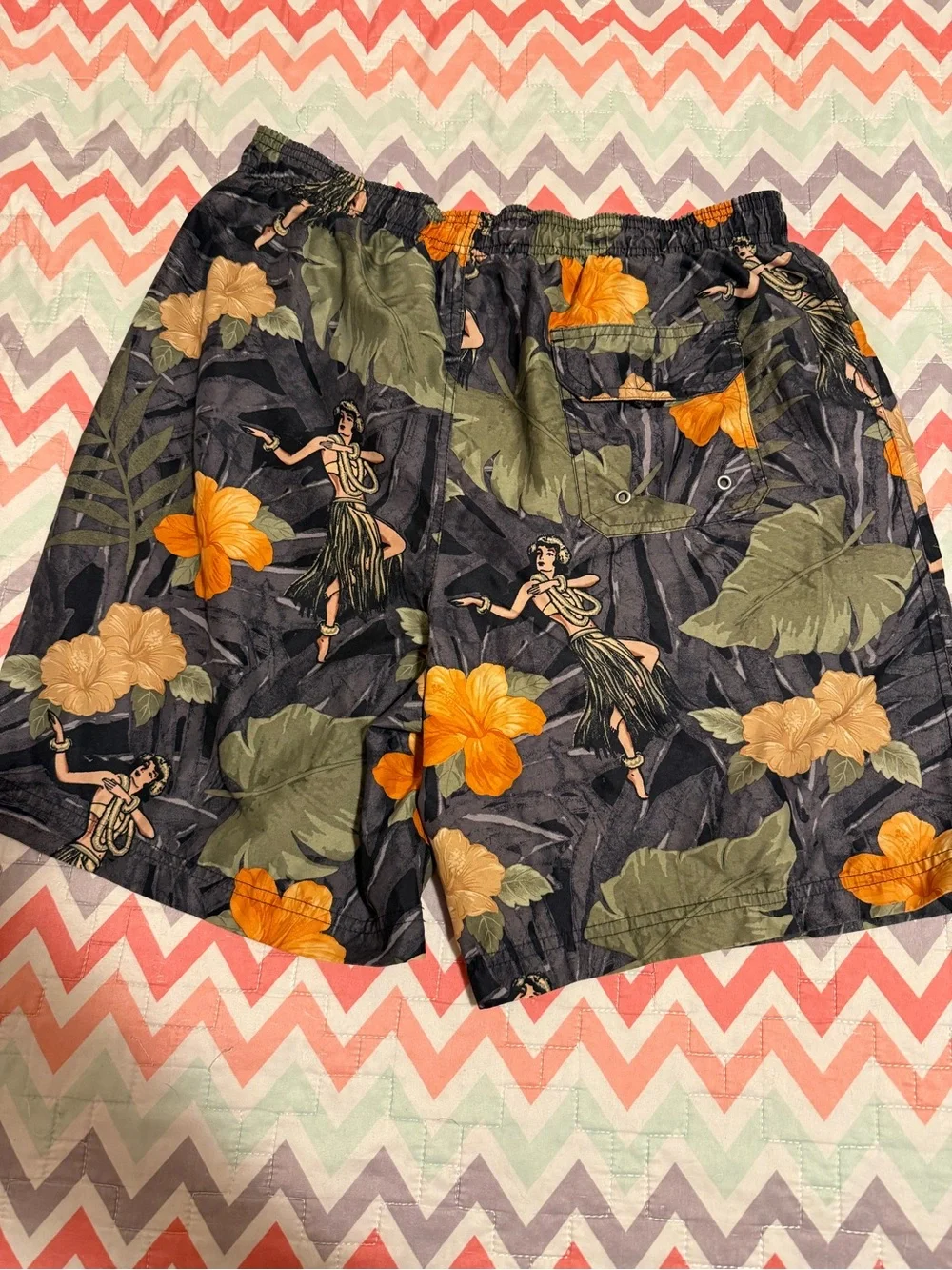Breakwater Men’s Hawaiian Swim Trunks.